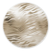 Gold Zebra en leopard Print Ombre         Keramische Knop (Voorkant)