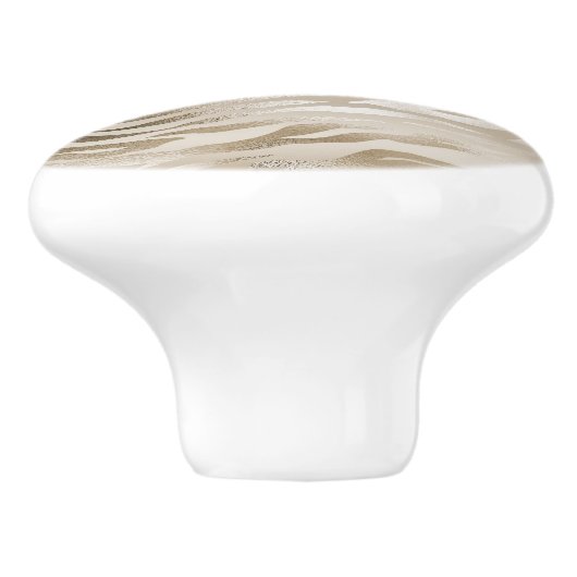 Gold Zebra en leopard Print Ombre         Keramische Knop (Zijkant)