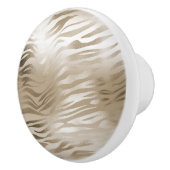 Gold Zebra en leopard Print Ombre         Keramische Knop (Rechts)