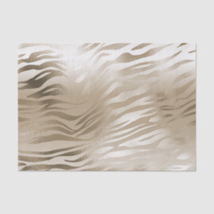 Gold Zebra en leopard Print Ombre Tissuepapier