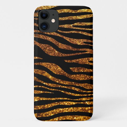 Gold Zebra, Glitter Zebra, Zebra Print, Stripes Case-Mate iPhone Case (Achterkant)