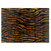 Gold Zebra, Glitter Zebra, Zebra Print, Stripes Snijplank (Voorkant)