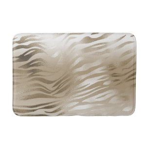 Gold Zebra Print Ombre Badmat