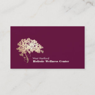 Gold Zen Tree Holistische en alternatieve gezondhe Visitekaartje
