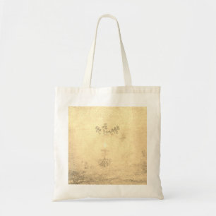 Gold Zen Tree, Silhouette, Holistic Health Wellnes Tote Bag