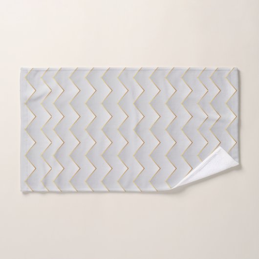Gold Zig Zag Chevron Bad Handdoek (Handdoek)
