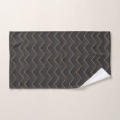 Gold Zig Zag Chevron Motif (Serviette à main)