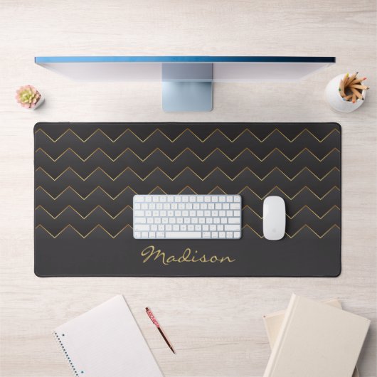 Gold Zig Zag Chevron Motif (Bureau 1)