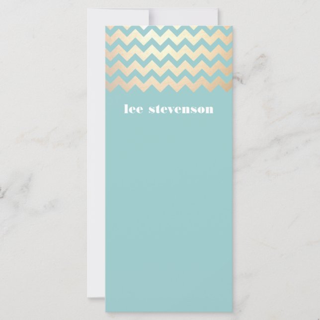 Gold Zig Zag Pattern Turquoise (Voorkant)
