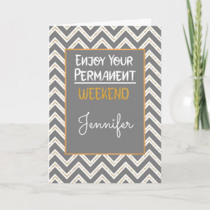 Gold ZigZag Pensioen Gefeliciteerd Kaart