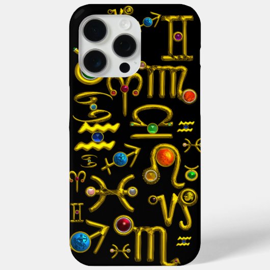 GOLD ZODIAC BIRTHDAY JEWELS, GEMSTONES, ASTROLOGIE Case-Mate iPhone CASE (Achterkant)