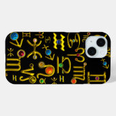 GOLD ZODIAC BIRTHDAY JEWELS, GEMSTONES, ASTROLOGIE Case-Mate iPhone CASE (Achterkant (horizontaal))