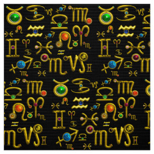 GOLD ZODIAC BIRTHDAY JEWELS, GEMSTONES, ASTROLOGIE STOF