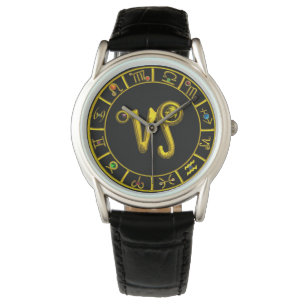 GOLD ZODIAC BIRTHDAY SIGNS/CAPRICORN HORLOGE