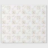 Gold Zodiac Pattern: Schorpioen Cadeaupapier (Vlak)