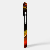 GOLD ZODIAC SIGN LEO Red Yellow Fractal Swirls Case-Mate iPhone Case (Achterkant / Links)