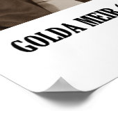 Golda Meir, ik moet het clock-citaat regelen Poster (Hoek)