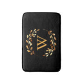 Goldel Floral Monogram Badmat (Voorkant Verticaal)