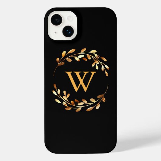 Goldel Floral Monogram iPhone Hoesje (Achterkant)