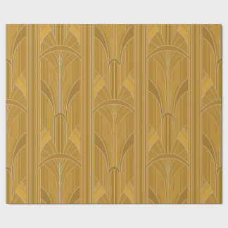 Golden20s Art Deco - Geel Goud Cadeaupapier