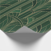 Golden20s Art Deco - Smaragdgroen Cadeaupapier (Hoek)