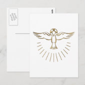 Golden "3-D" Ascent van de Heilige Geest Briefkaart (Voorkant / Achterkant)