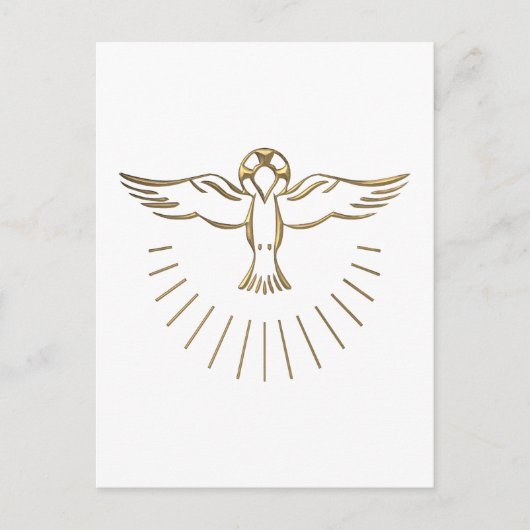 Golden "3-D" Ascent van de Heilige Geest Briefkaart (Voorkant)