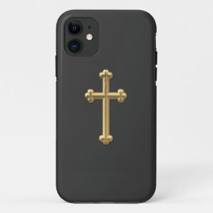 Golden "3-D" Cross 2 iPhone 11 Hoesje