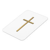 Golden "3-D" Cross Magneet (Linkerzijde)