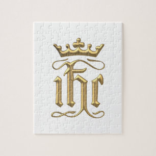 Golden "3-D" IHC met kroon Legpuzzel