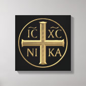 Golden "3-D" Jezus Christus: Veroveraars Canvas Afdruk (Voorkant)