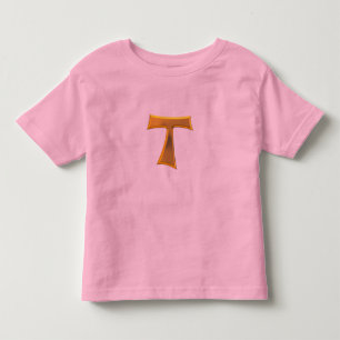 Golden 3-D Kijk Franciscan Tau Cross Kinder Shirts