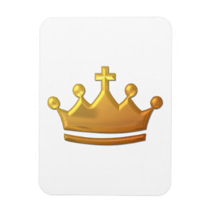 Golden "3-D" Kroon Magneet