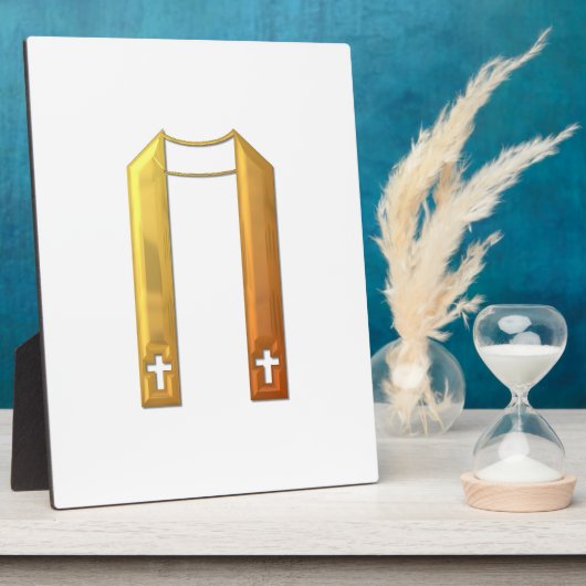 Golden "3-D" Liturgical Stole Fotoplaat (Zijkant)