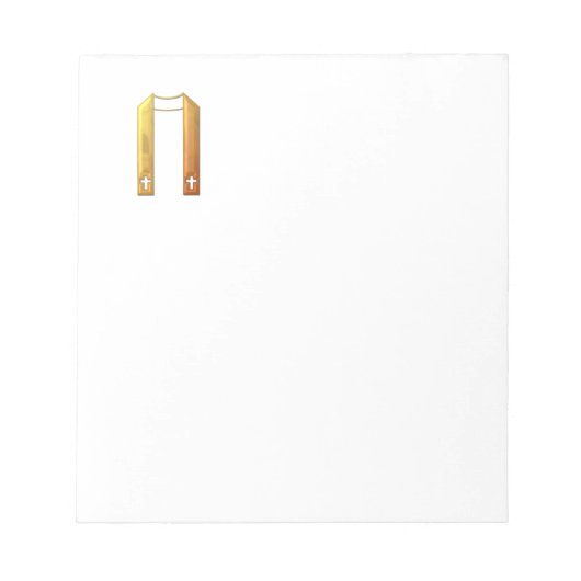 Golden "3-D" Liturgical Stole Notitieblok (Voorkant)
