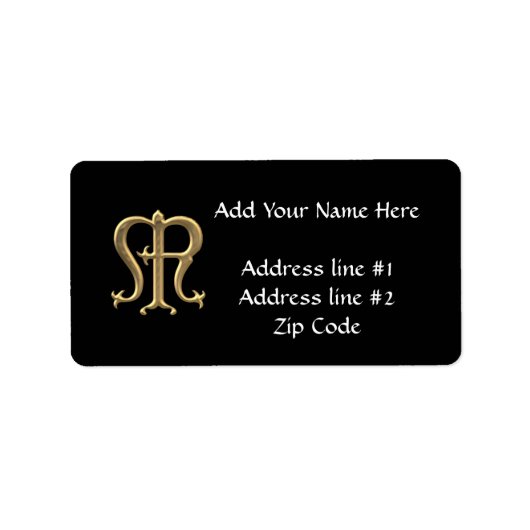 Golden "3-D" Maagd Mary Symbol Etiket (Voorkant)