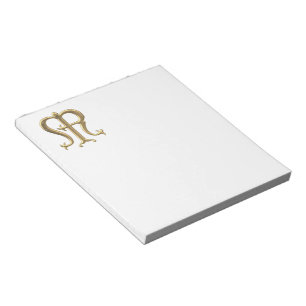 Golden "3-D" Maagd Mary Symbol Notitieblok