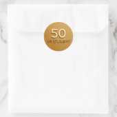 Golden 50 jaar kruipers ronde sticker (Tas)