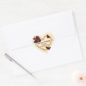 Golden 50 Jubileum Heart Hart Sticker (Envelop)