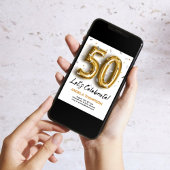 Golden 50 Years Anniversaire Invitation