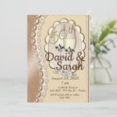 Golden 50e anniversaire du Mariage Cartes d'invita (Debout devant)