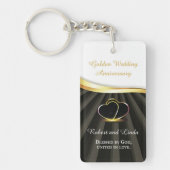 Golden 50e bruiloft religieus Jubileum Sleutelhanger (Voorkant)