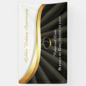 Golden 50e bruiloft religieus Jubileum Spandoek (Verticaal)