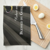 Golden 50e bruiloft religieus Jubileum Theedoek (Quarter Fold)