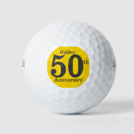 Golden 50ste Jubileum golfbal Golfballen