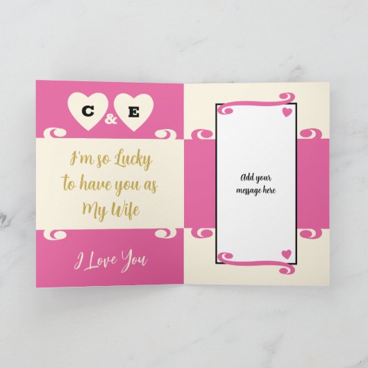 Golden 50ste verjaardag blije jaren roze zwart kaart (Binnen)