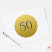 Golden 50th Bruiloft Jubileum Party Stickers (Envelop)
