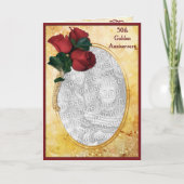 Golden 50th Jubileum Kaart (Voorkant)