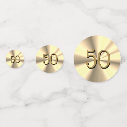 Golden 50th Jubileum of 50 jaar service Confetti (Achterkanten)