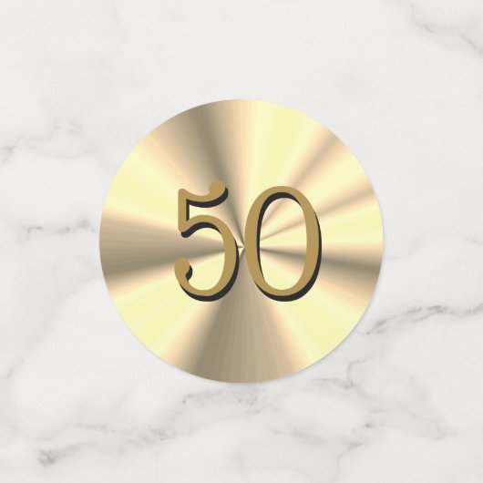 Golden 50th Jubileum of 50 jaar service Confetti (Kleine voorkant)